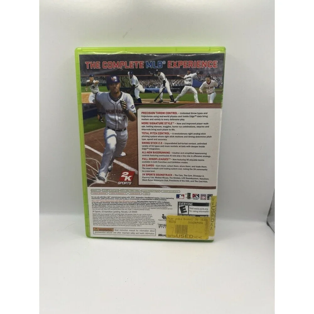 MLB 2K8 Xbox 360, working, manual included